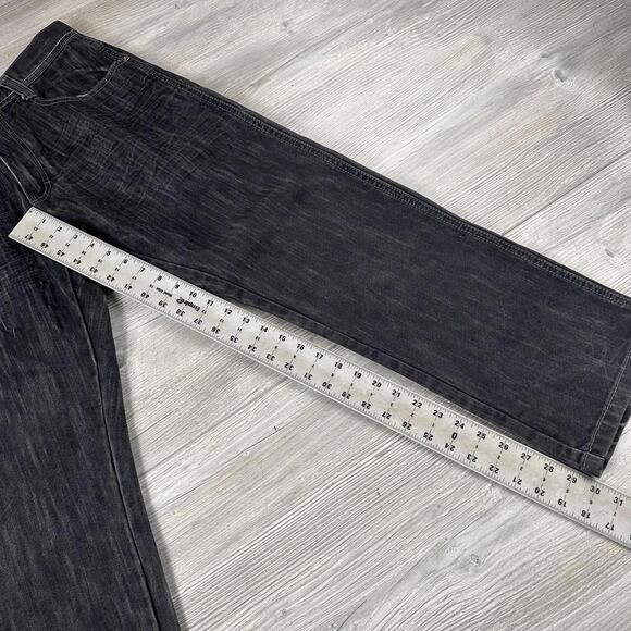 VTG Southpole Jeans Mens 32x30 Black Wide Leg Baggy Whiskered Street Skate EUC - Picture 4 of 7
